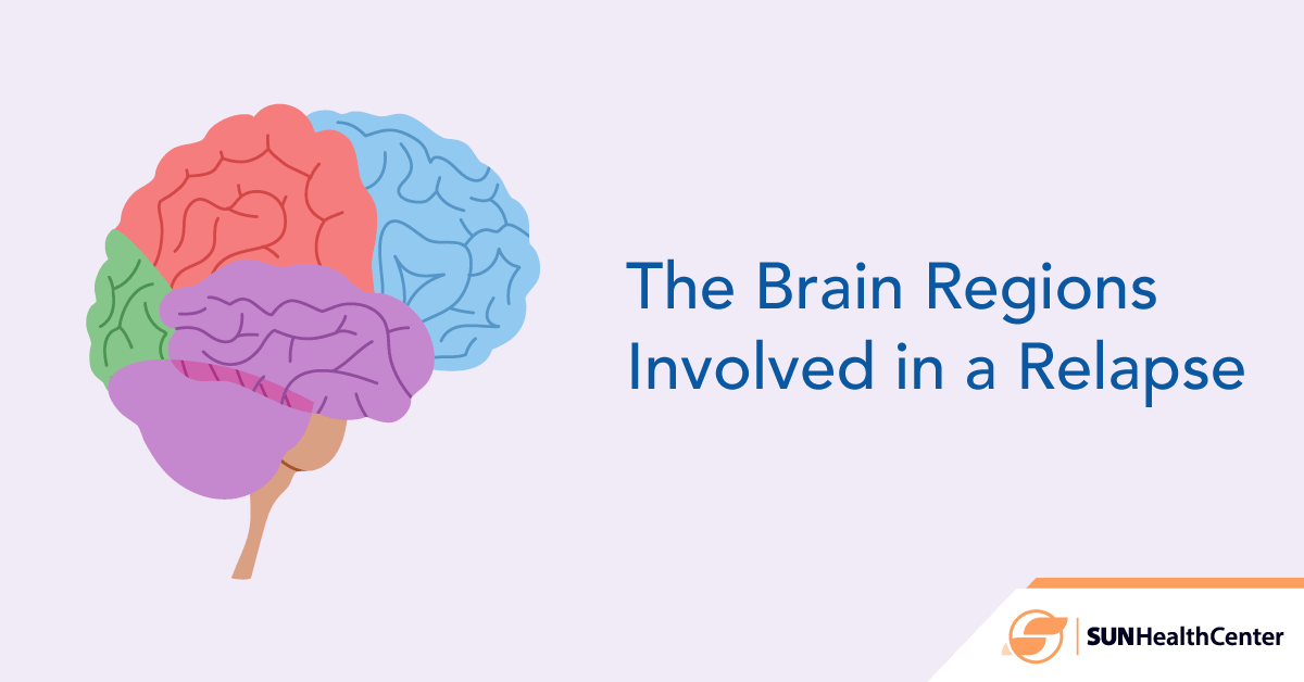 What brain regions are involved in relapse